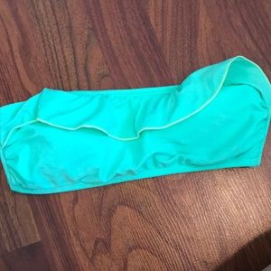 Green Bandeaux Bathing Suit Top